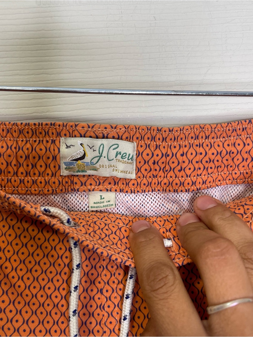 J.Crew 6" stretch swim trunk in print with ECONYL® nylon Sz L - Picture 2 of 7